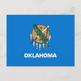 Cartão Postal Bandeira Estadual de Oklahoma