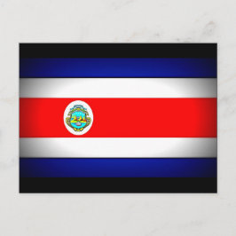 Cartão Postal Bandeira Estilizada da Costa Rica