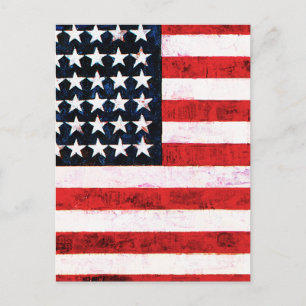 Cartão Postal Bandeira Estrelada - Bandeira Americana