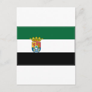 Cartão Postal Bandeira Extremadura (Espanha)