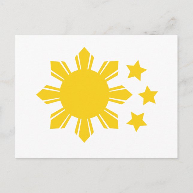 Cartão Postal Bandeira filipina - Orgulho de ser Pinoy! (Frente)
