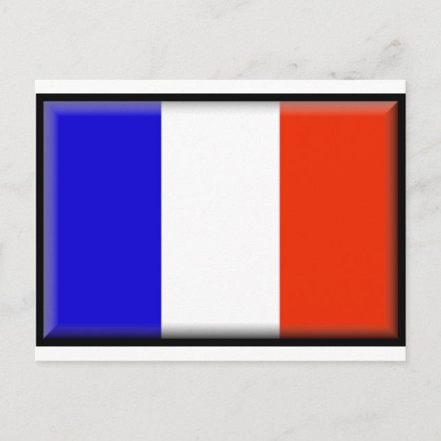 Cartão Postal Bandeira França (Frente)