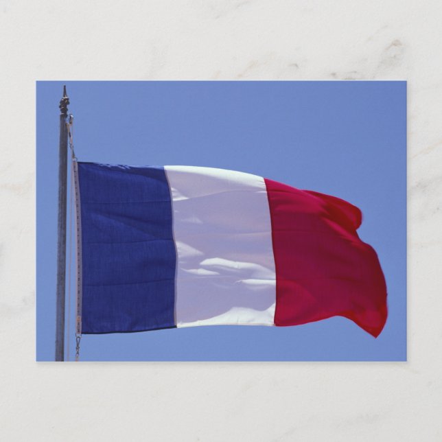 Cartão Postal bandeira francesa (Frente)