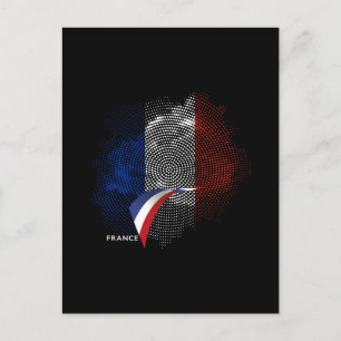 Cartão Postal Bandeira francesa