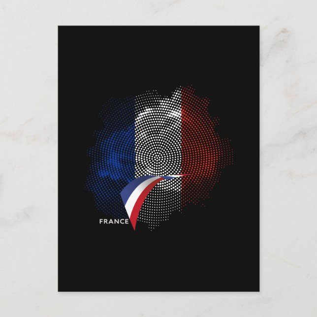 Cartão Postal Bandeira francesa (Frente)