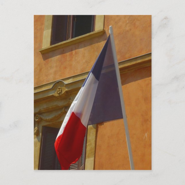 Cartão Postal bandeira francesa (Frente)