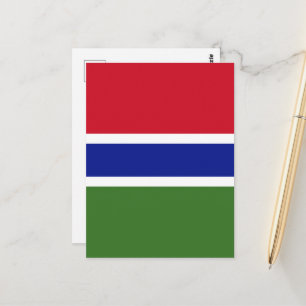 Cartão Postal Bandeira Gâmbia
