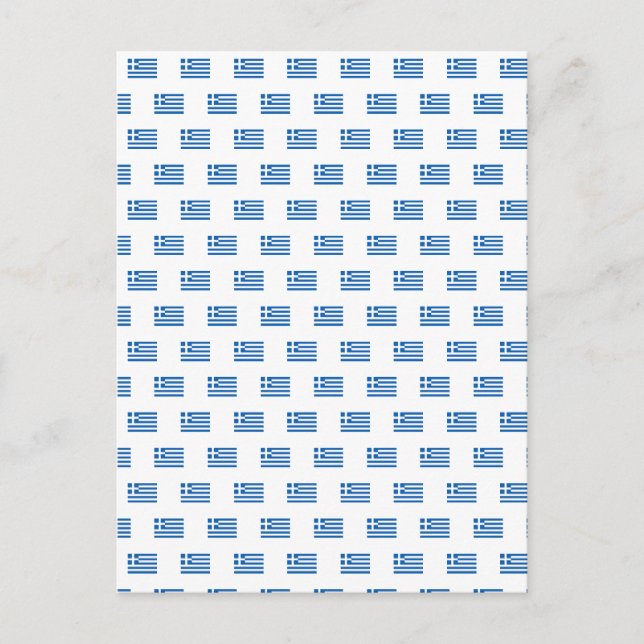 Cartão Postal bandeira grega (Frente)