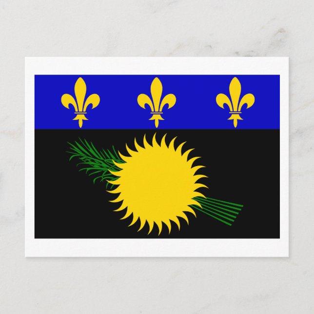 Cartão Postal bandeira Guadeloupe (Frente)