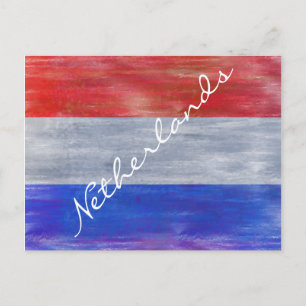 Cartão Postal Bandeira holandesa angustiada - Holanda