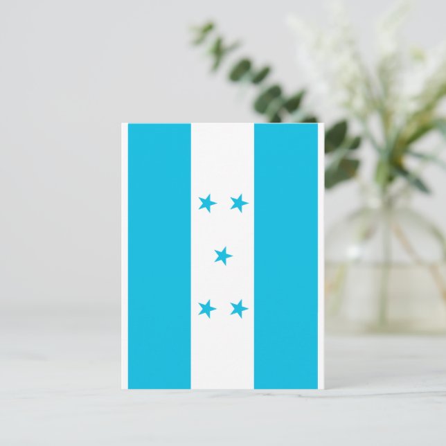 Cartão Postal bandeira Honduras (Em pé/Frente)