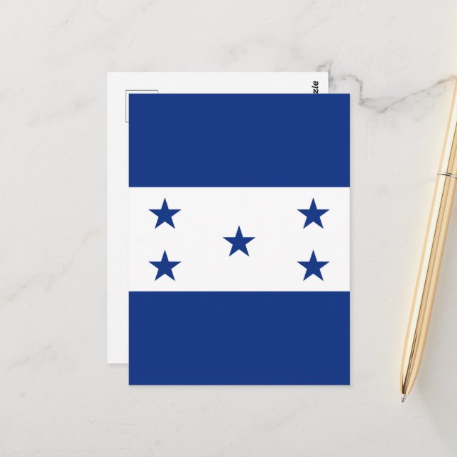 Cartão Postal bandeira Honduras (Frente/Verso In Situ)