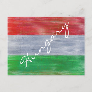 Cartão Postal Bandeira húngara angustiada
