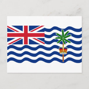 Cartão Postal Bandeira IO do Território Britânico do Oceano Í