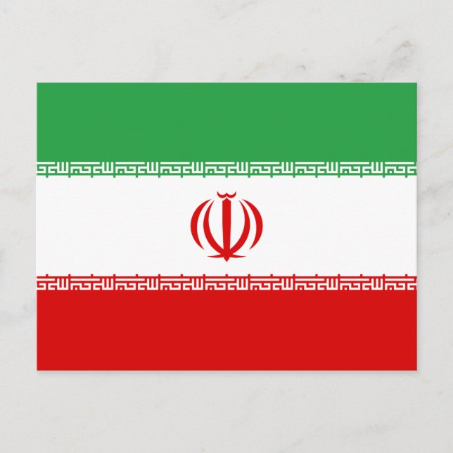 Cartão Postal Bandeira Iraniana (Irã) (Persa) (Frente)
