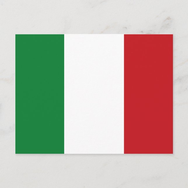 Cartão Postal Bandeira italiana (Frente)
