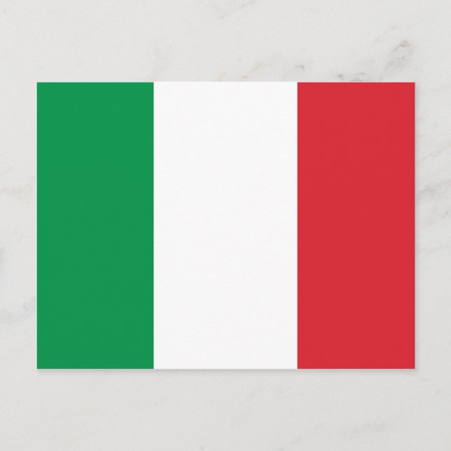 Cartão Postal Bandeira italiana (Frente)