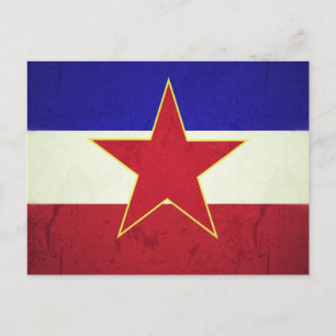 Cartão Postal Bandeira Iugoslávia