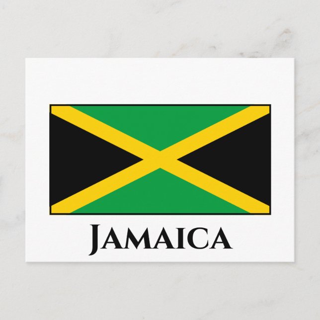 Cartão Postal Bandeira Jamaica (jamaicana) (Frente)