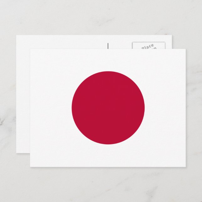 Cartão Postal Bandeira japonesa, Bandeira do Japão (Frente/Verso)