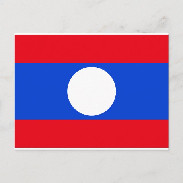 Cartão Postal Bandeira Laos (Frente)