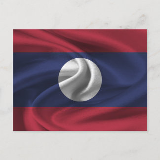 Cartão Postal Bandeira Laos