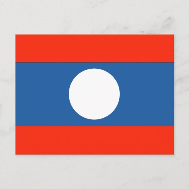 Cartão Postal Bandeira Laos (Frente)