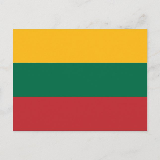 Cartão Postal Bandeira lituana (Frente)