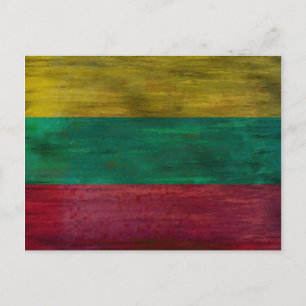 Cartão Postal Bandeira lituana em apuros