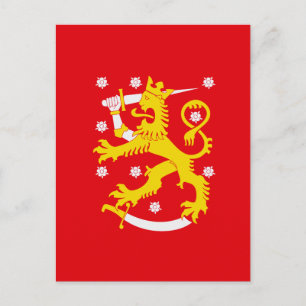 Cartão Postal Bandeira Medieval da Finlândia