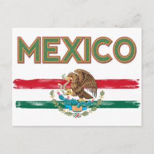 Cartão Postal Bandeira mexicana