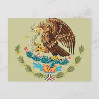 CARTÃO POSTAL BANDEIRA MEXICANA - ESTILO MÉXICO - CASACO DE ARMA