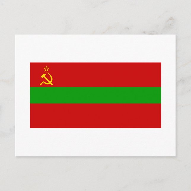 Cartão Postal Bandeira moldava SSR (Frente)