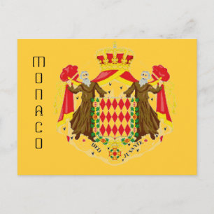 Cartão Postal bandeira Mônaco