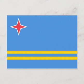 Cartão Postal Bandeira Mundial Nacional de Aruba