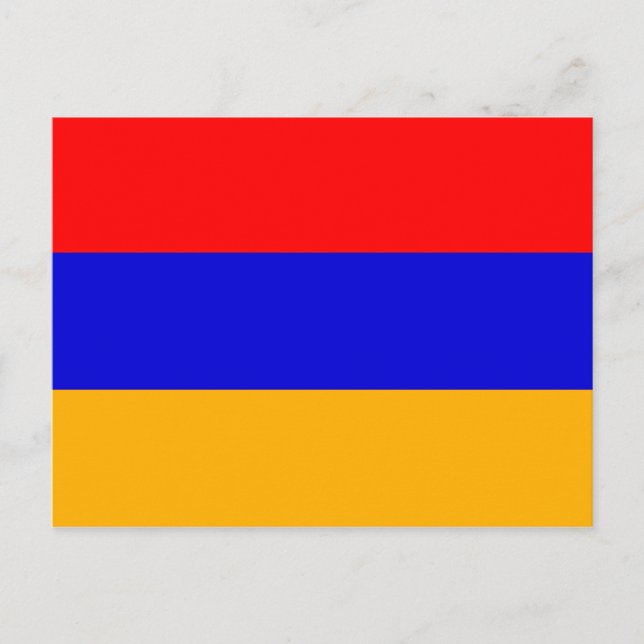Cartão Postal Bandeira Nacional da Armênia (Frente)