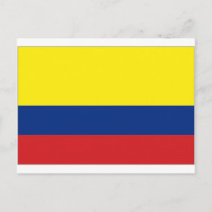 Cartão Postal Bandeira Nacional da Colômbia