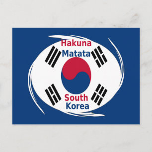 Cartão Postal Bandeira Nacional da Coreia do Sul: Orgulho do Tae