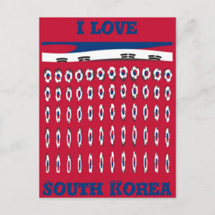 Cartão Postal Bandeira Nacional da Coreia do Sul: Orgulho do Tae