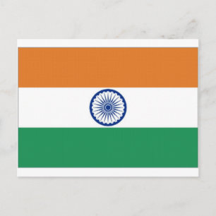 Cartão Postal Bandeira Nacional da Índia