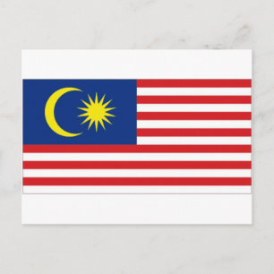 Cartão Postal Bandeira Nacional da Malásia