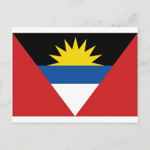 Cartão Postal Bandeira Nacional de Antígua e Barbuda
