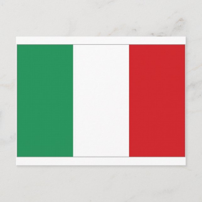 Cartão Postal Bandeira nacional de Italia (Frente)