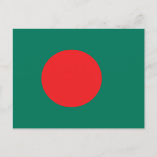 Cartão Postal Bandeira Nacional do Bangladesh