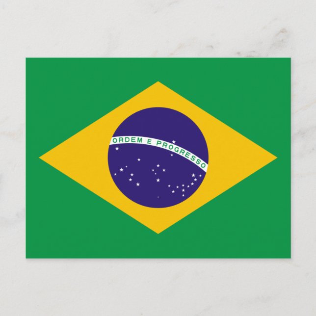 Cartão Postal Bandeira Nacional do Brasil (Frente)