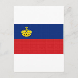 Cartão Postal Bandeira Nacional do Liechtenstein