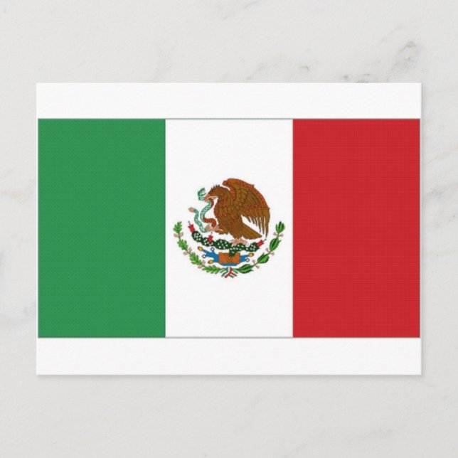 Cartão Postal Bandeira Nacional do México (Frente)