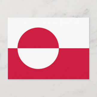 Cartão Postal Bandeira nacional do mundo de Greenland