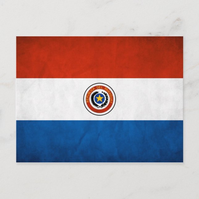 Cartão Postal Bandeira Nacional do Paraguai (Frente)