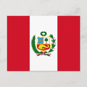 Cartão Postal Bandeira Nacional do Peru
